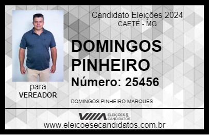 Candidato DOMINGOS PINHEIRO  2024 - CAETÉ - Eleições