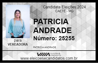 Candidato PATRICIA ANDRADE 2024 - CAETÉ - Eleições