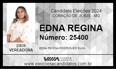 Candidato EDNA RODRIGUES 2024 - CORAÇÃO DE JESUS - Eleições