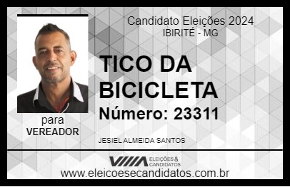 Candidato TICO DA BICICLETA 2024 - IBIRITÉ - Eleições