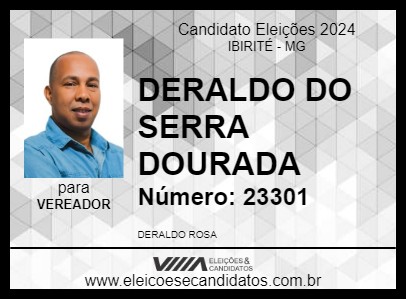 Candidato DERALDO DO SERRA DOURADA 2024 - IBIRITÉ - Eleições