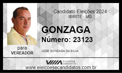 Candidato GONZAGA 2024 - IBIRITÉ - Eleições