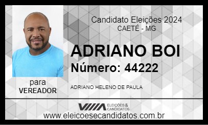 Candidato ADRIANO BOI 2024 - CAETÉ - Eleições