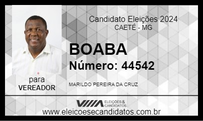 Candidato BOABA 2024 - CAETÉ - Eleições