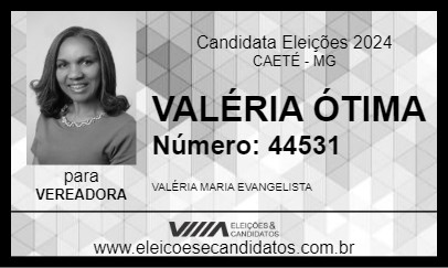 Candidato VALÉRIA ÓTIMA 2024 - CAETÉ - Eleições