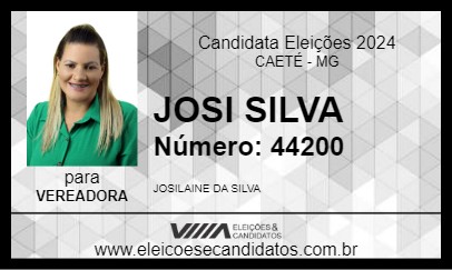 Candidato JOSI SILVA 2024 - CAETÉ - Eleições