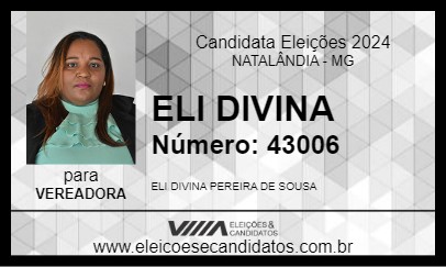 Candidato ELI DIVINA 2024 - NATALÂNDIA - Eleições