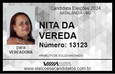 Candidato NITA DA VEREDA 2024 - NATALÂNDIA - Eleições