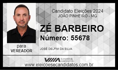 Candidato ZÉ BARBEIRO 2024 - JOÃO PINHEIRO - Eleições