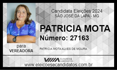 Candidato PATRICIA MOTA 2024 - SÃO JOSÉ DA LAPA - Eleições