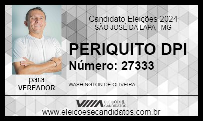 Candidato PERIQUITO DPI 2024 - SÃO JOSÉ DA LAPA - Eleições