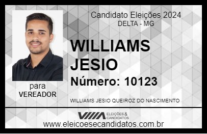 Candidato WILLIAMS JESIO 2024 - DELTA - Eleições