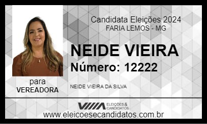 Candidato NEIDE VIEIRA 2024 - FARIA LEMOS - Eleições