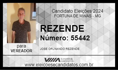 Candidato REZENDE 2024 - FORTUNA DE MINAS - Eleições