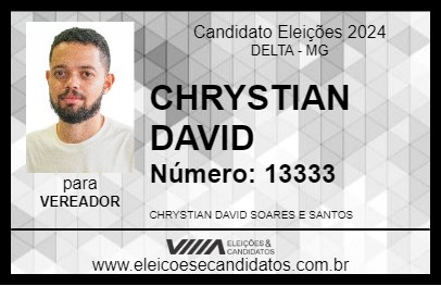 Candidato CHRYSTIAN DAVID 2024 - DELTA - Eleições