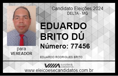 Candidato EDUARDO BRITO DÚ 2024 - DELTA - Eleições