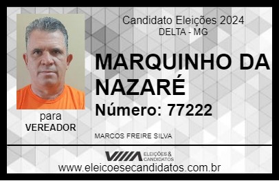 Candidato MARQUINHO DA NAZARÉ 2024 - DELTA - Eleições