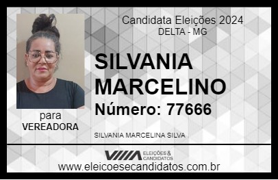 Candidato SILVANIA MARCELINO 2024 - DELTA - Eleições