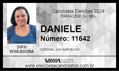 Candidato DANIELE 2024 - FARIA LEMOS - Eleições