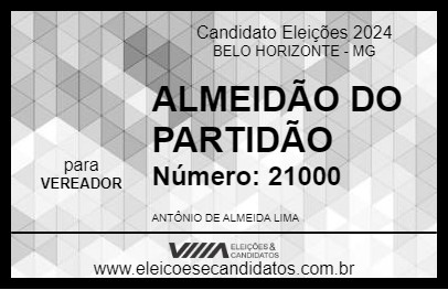 Candidato ALMEIDÃO DO PARTIDÃO 2024 - BELO HORIZONTE - Eleições