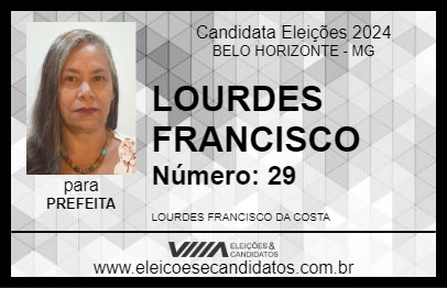 Candidato LOURDES FRANCISCO 2024 - BELO HORIZONTE - Eleições