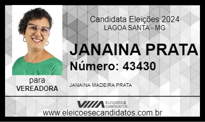 Candidato JANAINA PRATA 2024 - LAGOA SANTA - Eleições