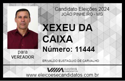 Candidato XEXEU DA CAIXA 2024 - JOÃO PINHEIRO - Eleições