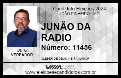 Candidato JUNÃO DA RADIO 2024 - JOÃO PINHEIRO - Eleições