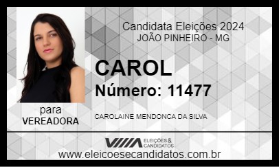 Candidato CAROL 2024 - JOÃO PINHEIRO - Eleições