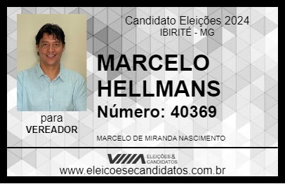 Candidato MARCELO HELLMANS 2024 - IBIRITÉ - Eleições