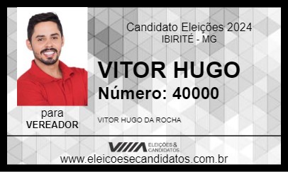 Candidato VITOR HUGO 2024 - IBIRITÉ - Eleições