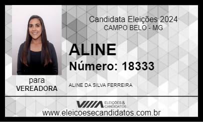 Candidato ALINE 2024 - CAMPO BELO - Eleições