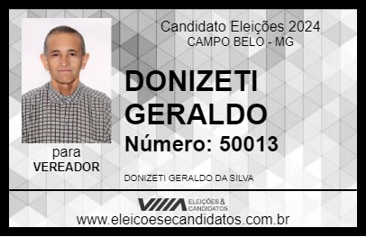 Candidato DONIZETI GERALDO 2024 - CAMPO BELO - Eleições