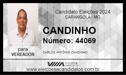 Candidato CANDINHO 2024 - CARANGOLA - Eleições