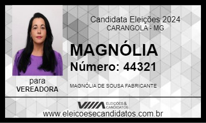 Candidato MAGNÓLIA 2024 - CARANGOLA - Eleições