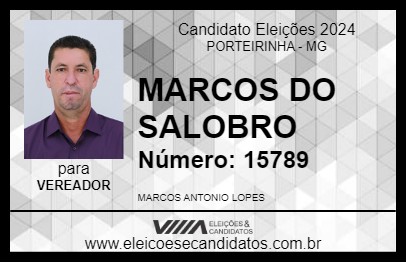 Candidato MARCOS DO SALOBRO 2024 - PORTEIRINHA - Eleições