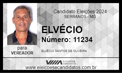 Candidato ELVÉCIO 2024 - SERRANOS - Eleições