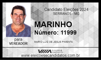 Candidato MARINHO 2024 - SERRANOS - Eleições