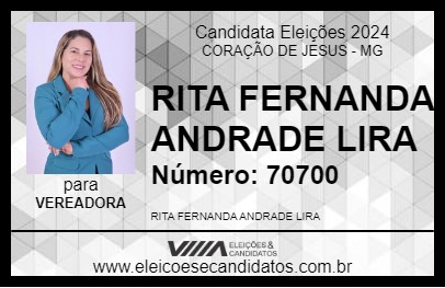 Candidato FERNANDA LIRA 2024 - CORAÇÃO DE JESUS - Eleições