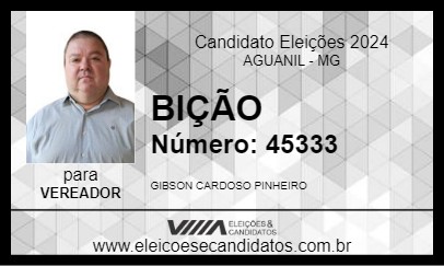 Candidato BIÇÃO 2024 - AGUANIL - Eleições