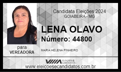 Candidato LENA OLAVO 2024 - GOIABEIRA - Eleições