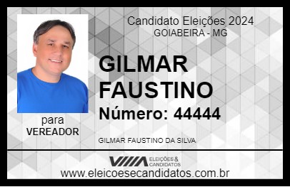 Candidato GILMAR FAUSTINO 2024 - GOIABEIRA - Eleições