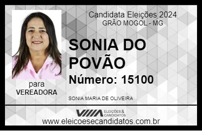 Candidato SONIA DO POVÃO 2024 - GRÃO MOGOL - Eleições