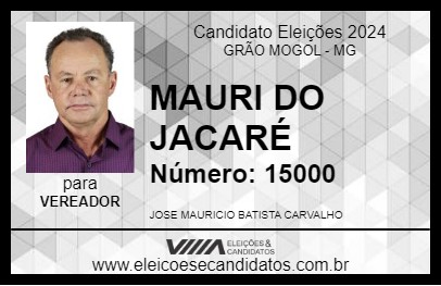 Candidato MAURI DO JACARÉ 2024 - GRÃO MOGOL - Eleições