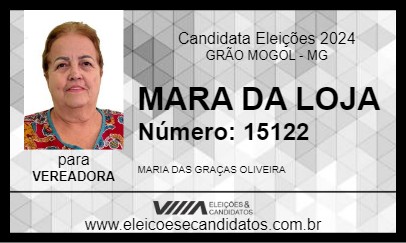 Candidato MARA DA LOJA 2024 - GRÃO MOGOL - Eleições