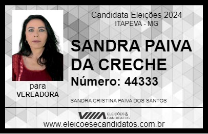 Candidato SANDRA PAIVA 2024 - ITAPEVA - Eleições