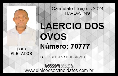 Candidato LAERCIO DOS OVOS 2024 - ITAPEVA - Eleições