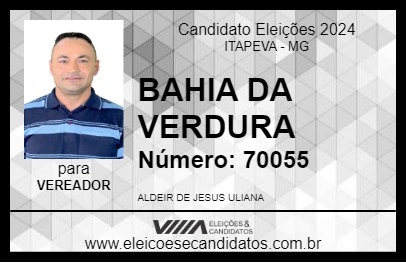 Candidato BAHIA DA VERDURA 2024 - ITAPEVA - Eleições