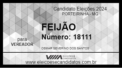 Candidato FEIJÃO 2024 - PORTEIRINHA - Eleições