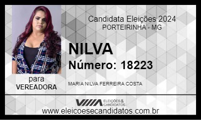 Candidato NILVA 2024 - PORTEIRINHA - Eleições